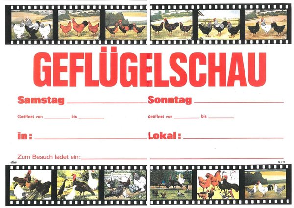 Plakat "Geflügelschau" Querformat (61 x 42 cm)