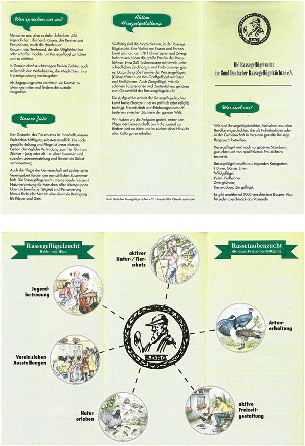 Broschüre "Die Rassegeflügelzucht im Bund Dt. Rasse-geflügelzüchter" 10 St.